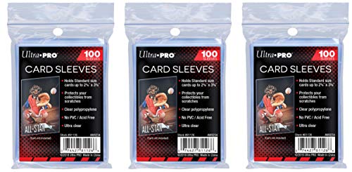 Ultra Pro Penny Sleeves 2.5" X 3.5" Soft Trading Card Protectors 100Ct ULP81126 (300-Count)