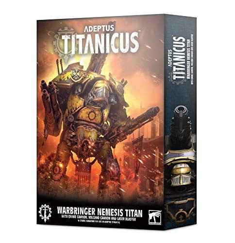 Games Workshop Adeptus Titanicus Warbringer Nemesis Titan with Quake Cannon Volcano Cannon and Laser Blaster 400-34
