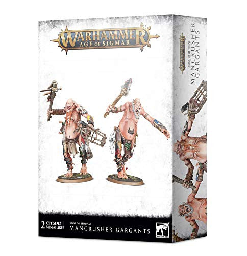 Games Workshop Warhammer Age of Sigmar Sons of Behemat Mancrusher Gargants cab be assembled as Aleguzzler Gargant for the Gloomspite Gitz, or a Chaos Gargant for the Beasts of Chaos 93-03