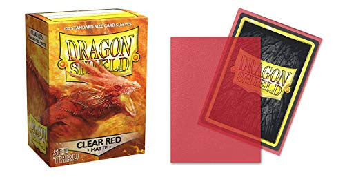 Dragon Shield Sleeves Standard Size Matte Finish Clear Red 100 Ct ATM11043