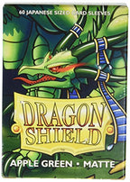 Dragon Shield Japanese Size Matte Finish Apple Green Color Card Sleeves 60ct AT-M11118
