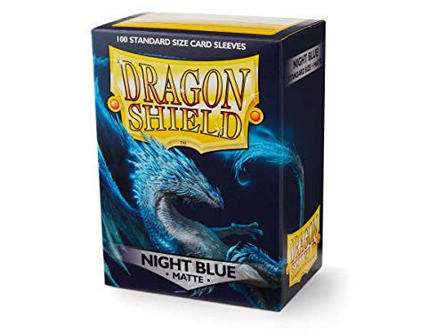 Dragon Shield Sleeves Standard Size Arcane Tinmen Matte Finish Night Blue 100 Ct 10 Packs ATM11042K1