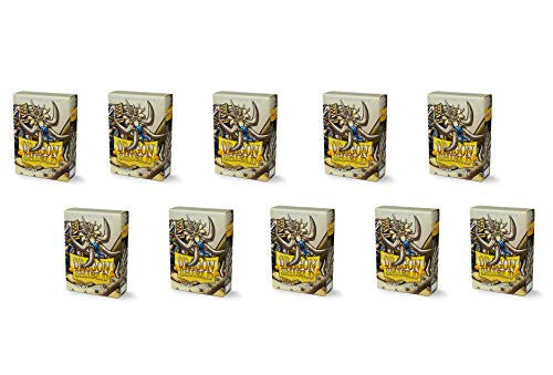 10 Packs Dragon Shield Matte Mini Japanese Ivory 60 ct Card Sleeves Display Case