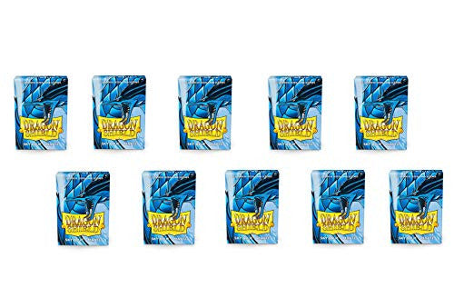 10 Packs Dragon Shield Matte Mini Japanese Sky Blue 60 ct Card Sleeves Display Case