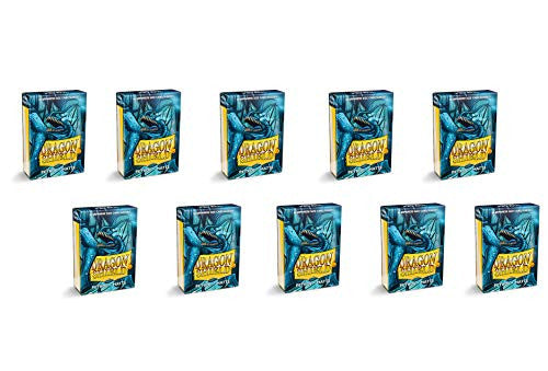 10 Packs Dragon Shield Matte Mini Japanese Petrol 60 ct Card Sleeves Display Case