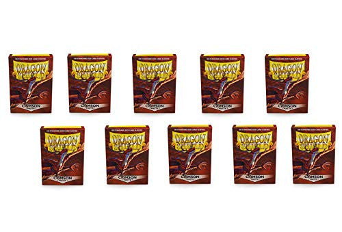 Dragon Shield Matte Crimson Standard Size 100ct Card Sleeves 10 Packs AT-M11021