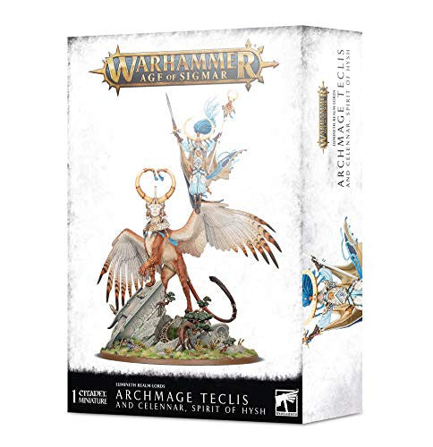 Games Workshop Warhammer Age of Sigmar Lumineth Realm-Lords Archmage Teclis and Celennar, Spirit of Hysh 87-53