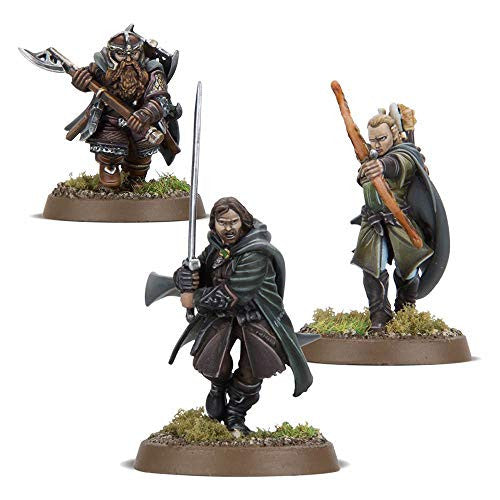 Games Workshop Middle Earth The Lord of the Rings Strategy Battle GameThe Hobbit The Three Hunters Aragorn Legolas and Gimli Miniature 30-44