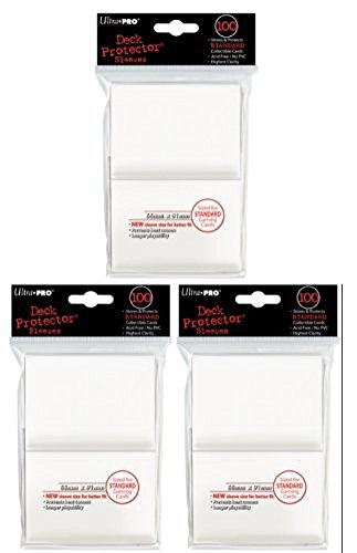 Ultra Products Ultra Pro Deck Protectors, 300 Sleeves for Sports or Game cards, White