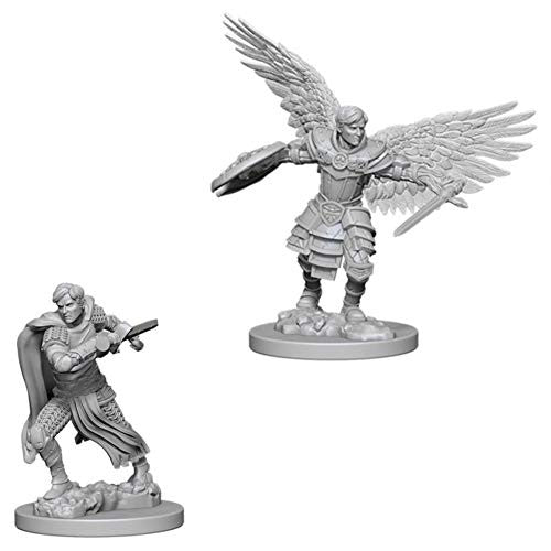 Dungeons & Dragons: Wizkids Aasimar Fighter: Nolzurs Marvelous Unpainted s: Wave 6: Aasimar Male Fighter : Miniature