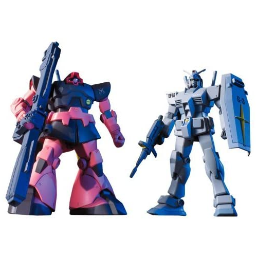 Gundam High Grade Universal Century 1/144 Scale Model Kit: RX-78-3 G-3 Gundam + Char's Custom MS-09RS Rick-Dom
