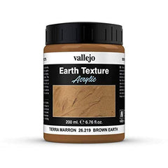 Vallejo Earth Texture Acrylic Brown Earth Gel Non Toxic Glues and Liquids 200ml VAL-26219
