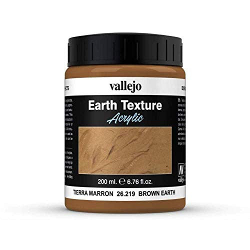 Vallejo Earth Texture Acrylic Brown Earth Gel Non Toxic Glues and Liquids 200ml VAL-26219