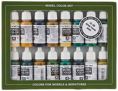 Vallejo WWII Allied Forces Paint Set Pack of 16 Non Toxic 17ml VAL-70109
