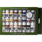 Vallejo Face Skin Colors Paint Set Pack of 16 Non Toxic Colors 17ml VAL-70124