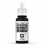 Vallejo Model Color Glossy Black Non Toxic Paints 17ml VAL-70861