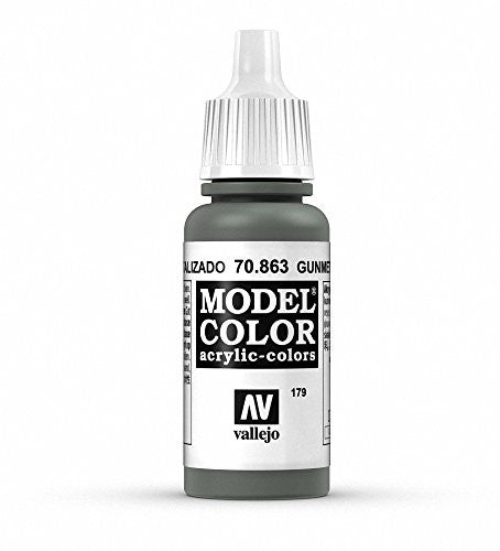 Vallejo Model Color Gunmetal Grey Non Toxic Paints 17ml VAL-70863
