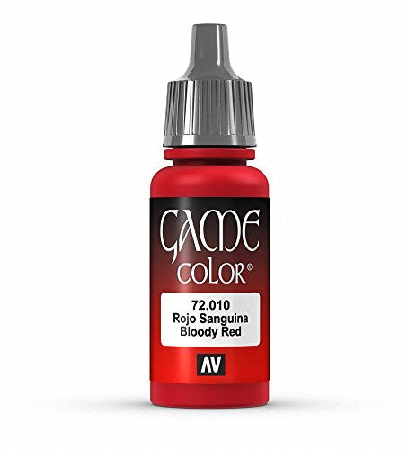 Vallejo Game Color Bloody Red Acrylic Non Toxic Paints 17ml VAL-72010