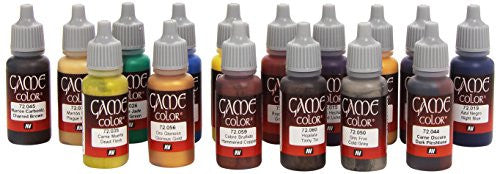 Vallejo Game Color Advanced Acrylic Paint Set Pack of 16 Assorted Colours 17ml VAL-72298