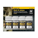 Vallejo Soot & Ashes Pigment Set of 4 Paints 35ml VAL-73193