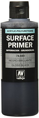 Vallejo Surface Primer Gloss Black 200ml VAL-74660