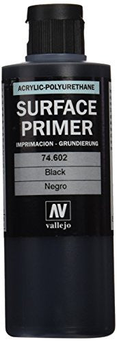 Vallejo Black Primer AcryPoly Non Toxic 200ml VAL-74602