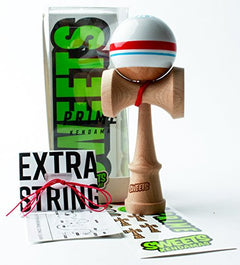 Sweets Kendamas Prime Sport Stripe Kendama - Sticky Paint, Stripe Design, Extra String Accessory Bundle (Racer)