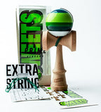 Sweets Kendamas 5-Stripe Prime Kendama - All Levels, Stripe Design, Extra String Accessory Bundle (Dougie)
