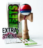 Sweets Kendamas 5-Stripe Prime Kendama - All Levels, Stripe Design, Extra String Accessory Bundle (Slushy)