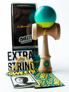 Sweets Kendamas Prime Pro Model Kendama - Sticky Paint, Hardwood Maple, Extra String Accessory Bundle (Christian Fraser)