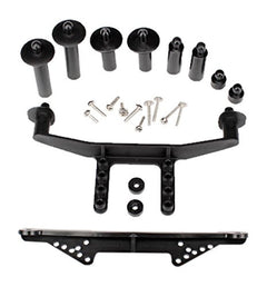 Traxxas 1914R Front & Rear Body Mounts with Body Posts Extensions & HardwareBlack TRX-1914R