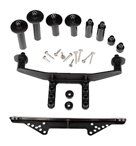 Traxxas 1914R Front & Rear Body Mounts with Body Posts Extensions & HardwareBlack TRX-1914R