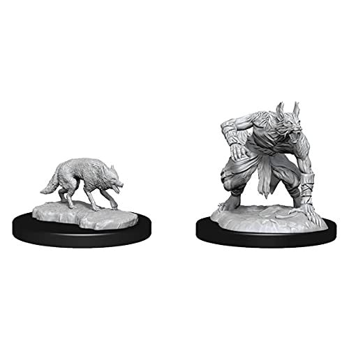 Dungeons and Dragons Wizkids Monster Nolzur's Marvelous Unpainted s W14 Jackalwere & Jackal Miniature D&D WZK90244