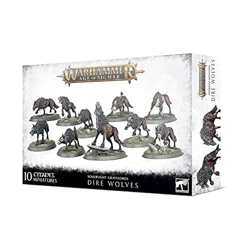 Games Workshop Warhammer Age of Sigmar Soulblight Gravelords Dire Wolves Miniature 91-45