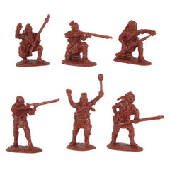 Dungeons & Dragons: Wizkids: Armies in Plastic French & Indian War 1754-1763 Northeastern Woodland Indians Set #1 (18) 132 (Red): Miniatures