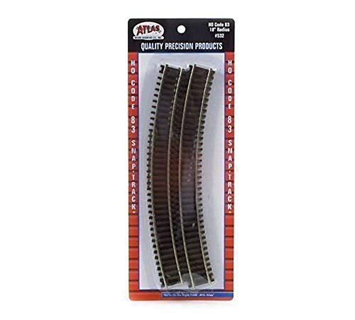Atlas Code 83 Nickel Silver 18 Radius Snap Track (6/Bx) HO Scale Trains
