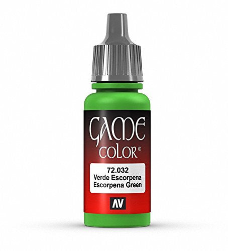 Vallejo Game Color Escorpena Green Acrylic Non Toxic Paint 17ml VLJ-72032