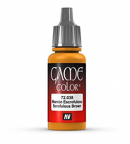 Vallejo Game Color Scrofulous Brown Acrylic Non Toxic Paint 17ml VLJ-72038