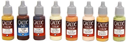 Vallejo Skin Tones Paint Set 8 Acrylic Non Toxic Paint 17ml VLJ-72295