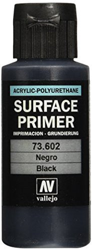 Vallejo Black Primer Acrylic Polyurethane Paints Primer 60ml VLJ-73602