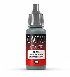 Vallejo Game Color Chainmail Silver Acrylic Non Toxic Paints 17ml VLJ-72053