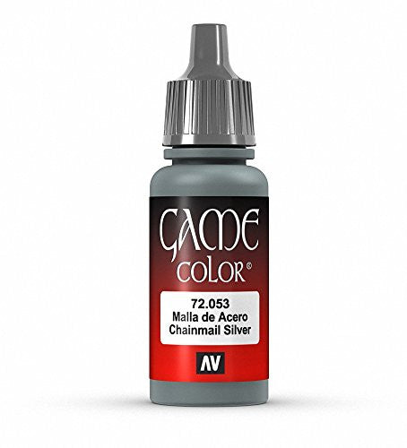 Vallejo Game Color Chainmail Silver Acrylic Non Toxic Paints 17ml VLJ-72053