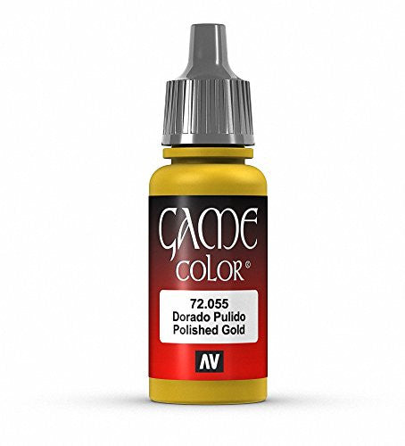 Vallejo Game Color Polished Gold Acrylic Non Toxic Paint 17ml VLJ-72055