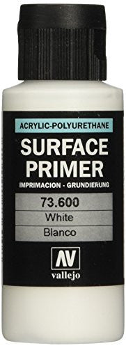 Vallejo White Primer Acrylic Polyurethane Paints Primer 60ml VLJ-73600