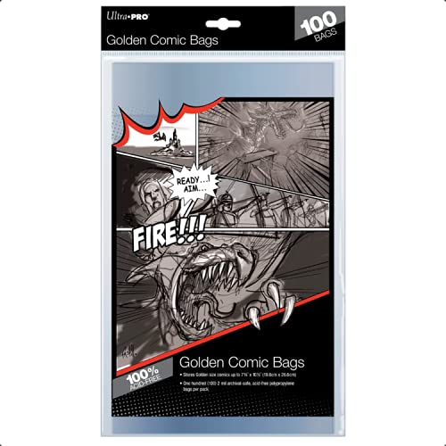 Ultra PRO Golden Age Pack of 100 Comic Book Bags