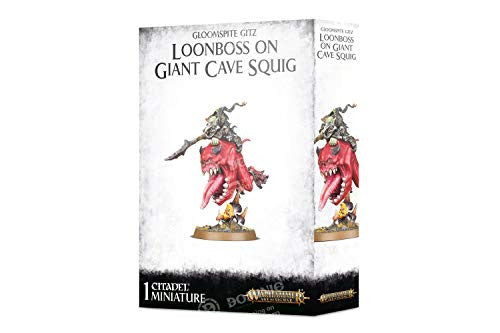 Games Workshop Warhammer Age of Sigmar Gloomspite Gitz Loonboss sur Giant Cave Squig Miniature 89-35