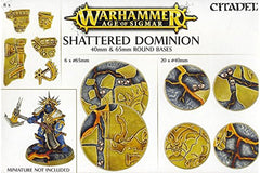 Games Workshop Citadel Warhammer Age of Sigmar Shattered Dominion 40mm & 65mm Round Bases 66-97