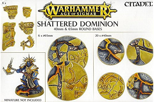 Games Workshop Citadel Warhammer Age of Sigmar Shattered Dominion 40mm & 65mm Round Bases 66-97