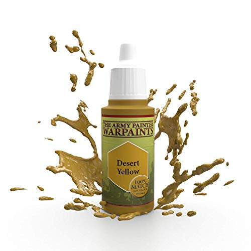 The Army Painter Warpaint Desert Yellow Non Toxic Acrylic Paints 18ml WP1121