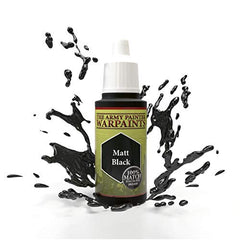 The Army Painter Warpaint Matt Black Non Toxic Acrylic Paints 18ml WP1101